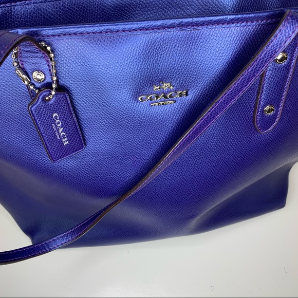COACH PURPLE ULTRA VIOLET CITY ZIP TOTE HANDBAG - Picture 16 of 16